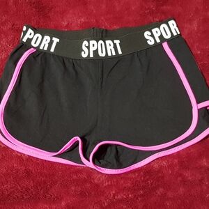 Sporto Women's Athletic Shorts with Pink Trim